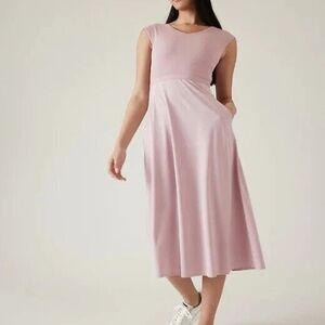 Athleta Ryder Dress Smoked Mauve L